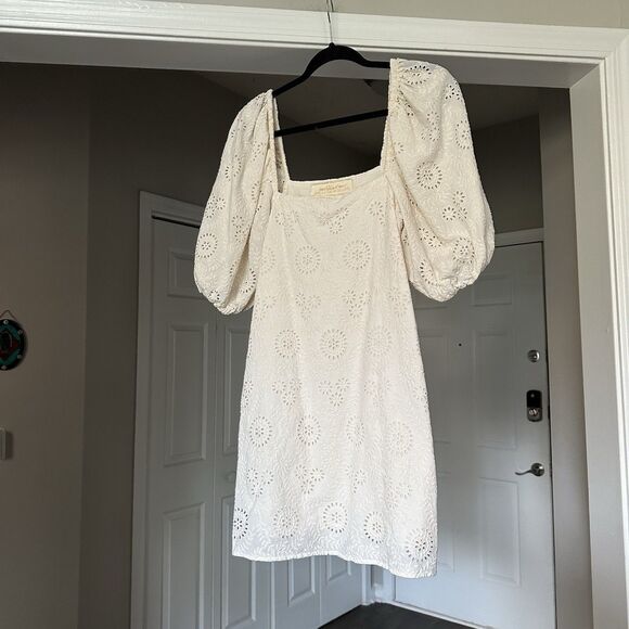 Jen's Pirate Booty Mini Dress Womens Ashbury Swirl Square Neck Cotton Eyelet S - Picture 2 of 12